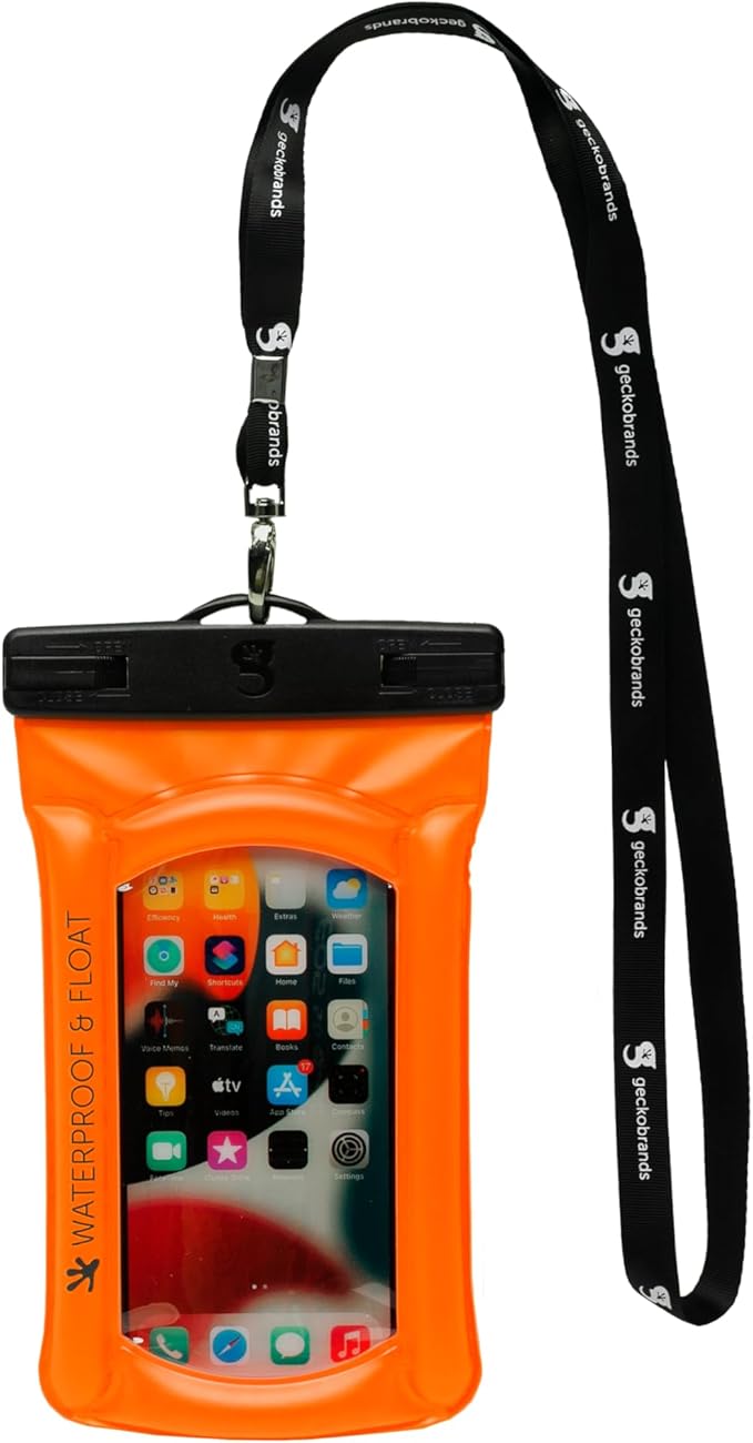 geckobrands Float Phone Dry Bag - Waterproof & Floating Phone Pouch
