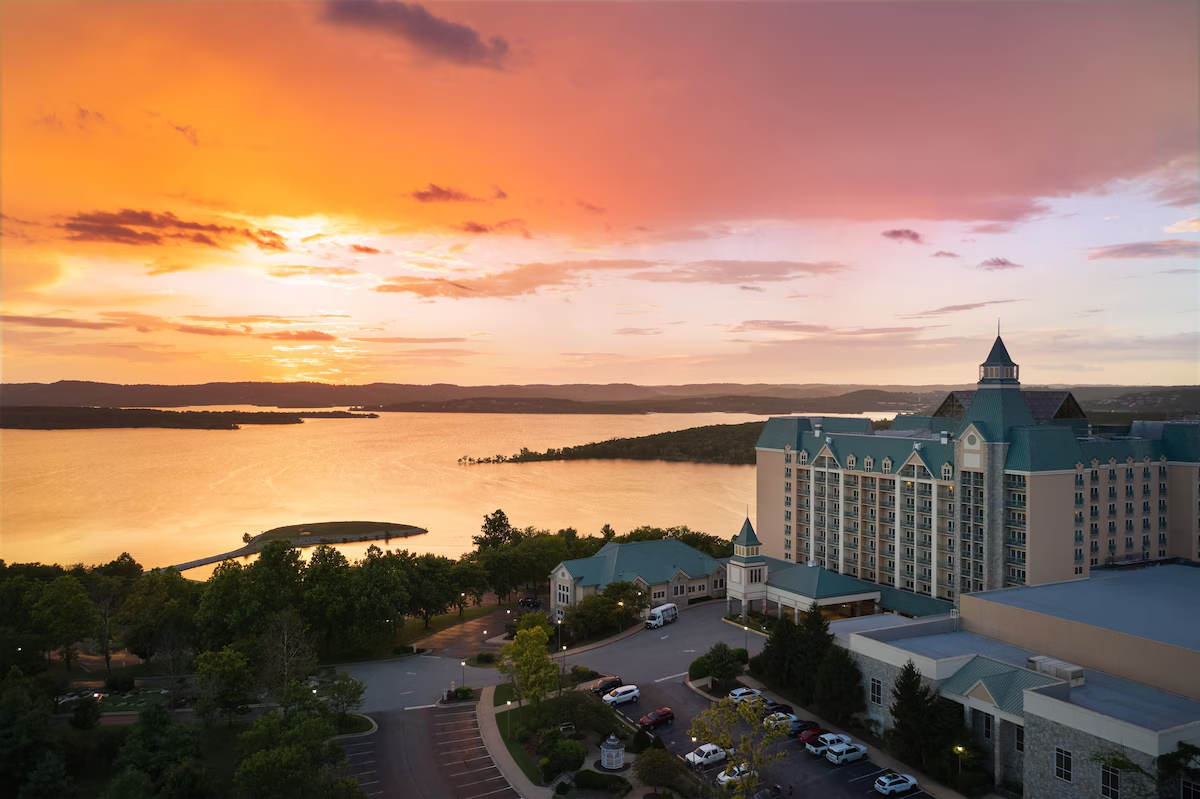 Sunset view from Chateau on the Lake, Branson, Missouri