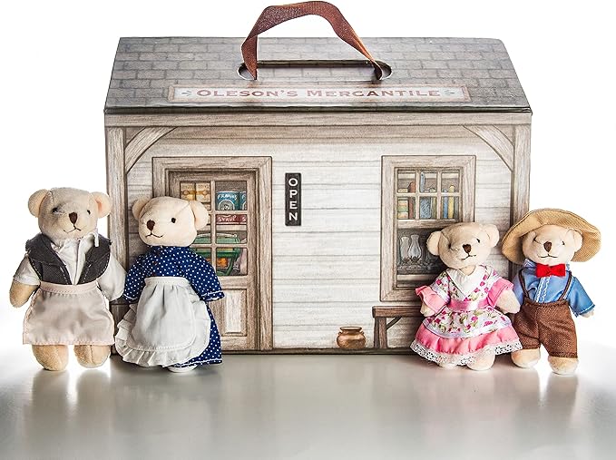 THE QUEEN'S TREASURES My First Little House on The Prairie Handmade Oleson's Bear Family & Mercantile Play Set