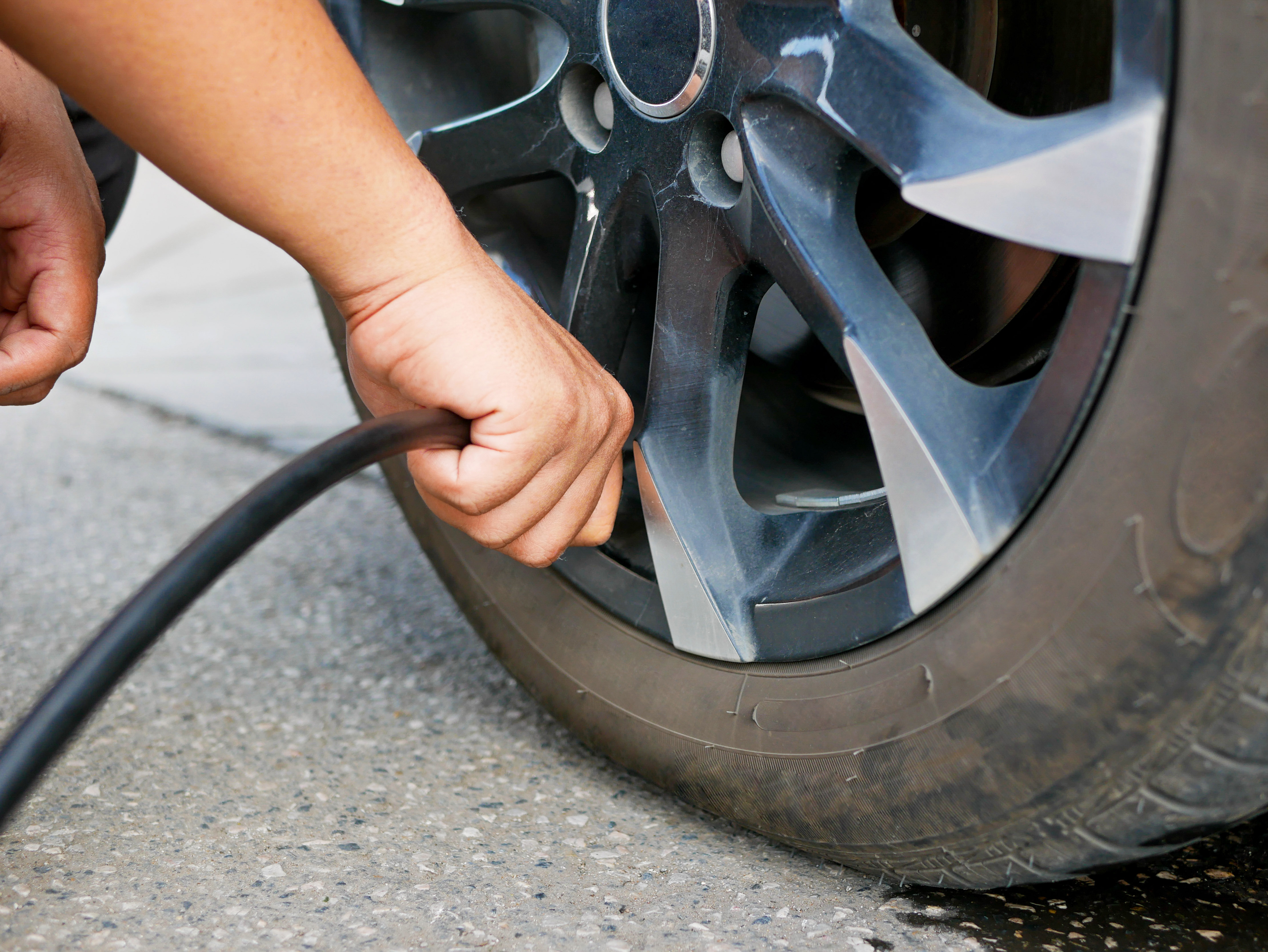airing up tires