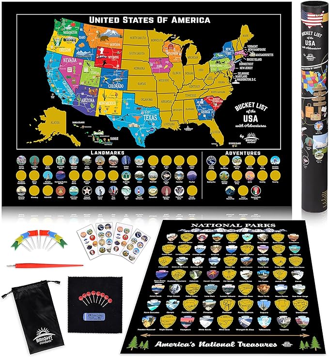 Scratch Off USA Map