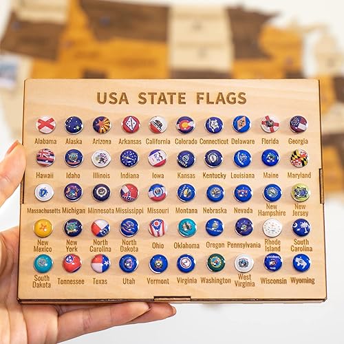 USA State Flags Push Pins