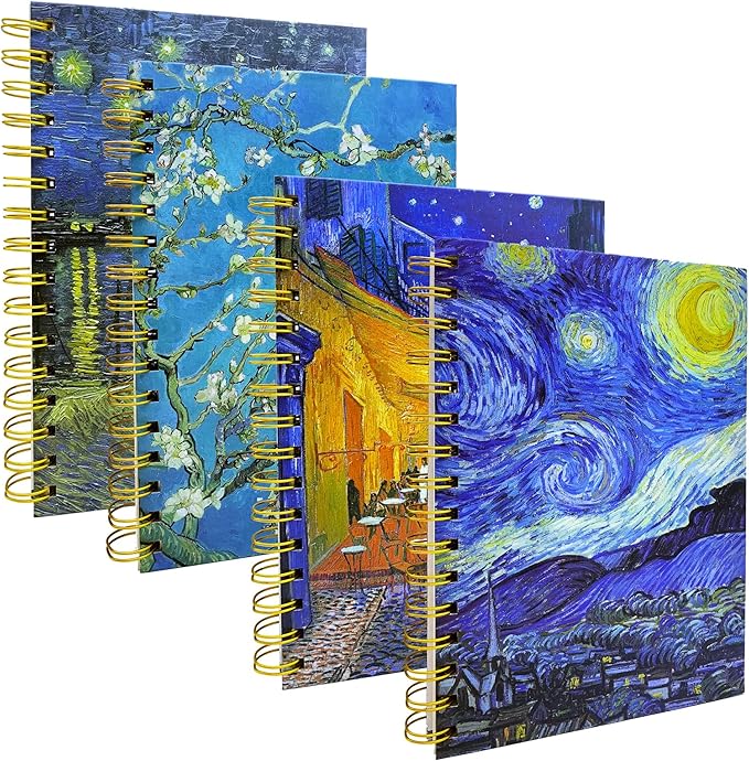 4 Pack A5 Van Gogh Notebooks