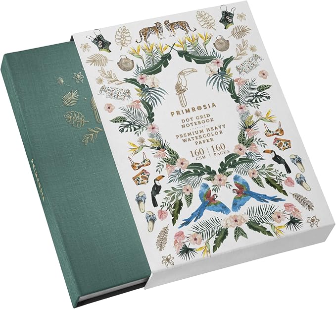 Primrosia A5 Dot Grid Watercolor Journal Notebook