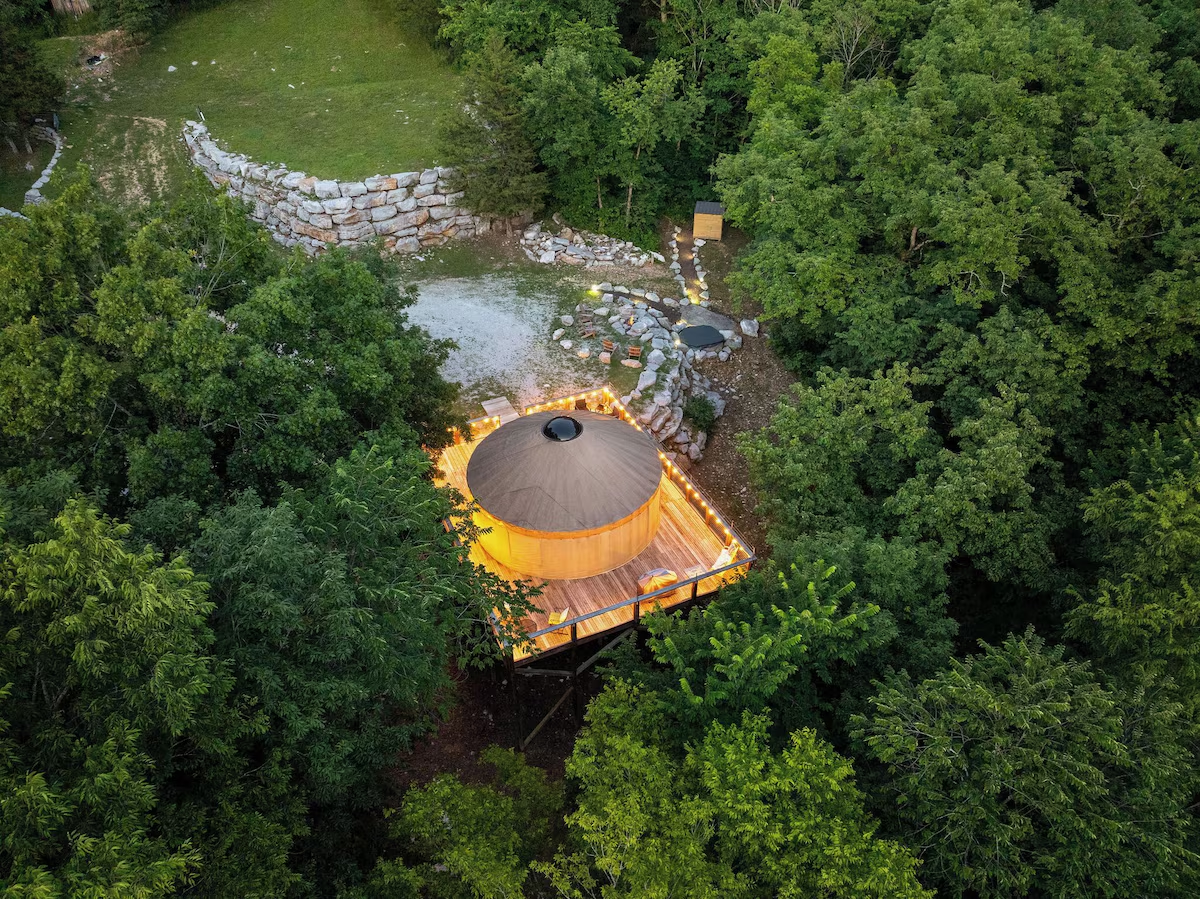 Yurt Hot Tub Buffalo River Creek