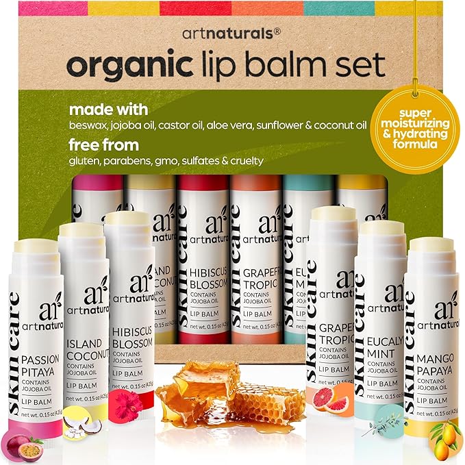 organic lip balm set
