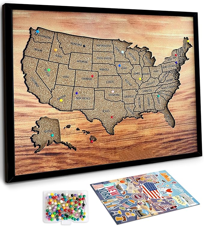 Usa Map Pin Board